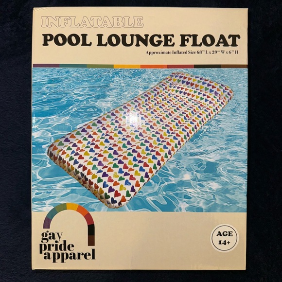 PRIDE🏳️‍🌈 Inflatable Pool Lounge Float - Picture 1 of 2